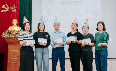 DUCANH BOND tổ chức chúc mừng sinh nhật cán bộ công nhân viên tháng 12.2024